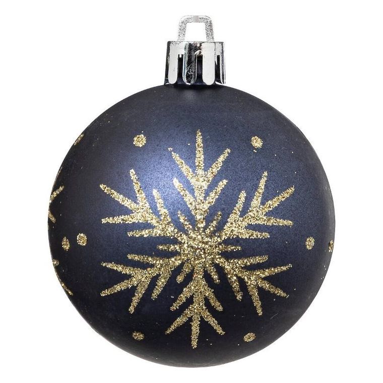 Atmosphera, zestaw bombek w brokatowe wzory, 6 cm