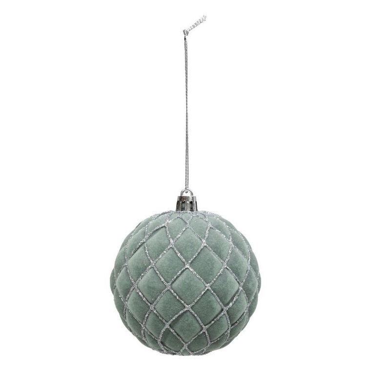 Atmosphera, zestaw bombek z brokatowym wzorem, 8 cm