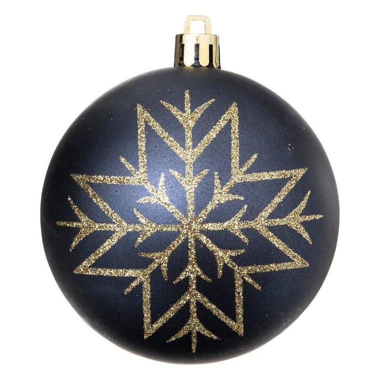 Atmosphera, zestaw bombek ze złotymi zdobieniami, 8 cm