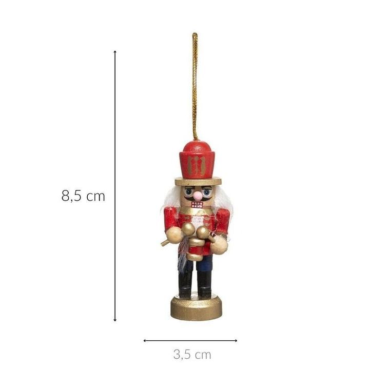 Atmosphera, zestaw ozdób choinkowych, dziadek do orzechów, 8-4 cm