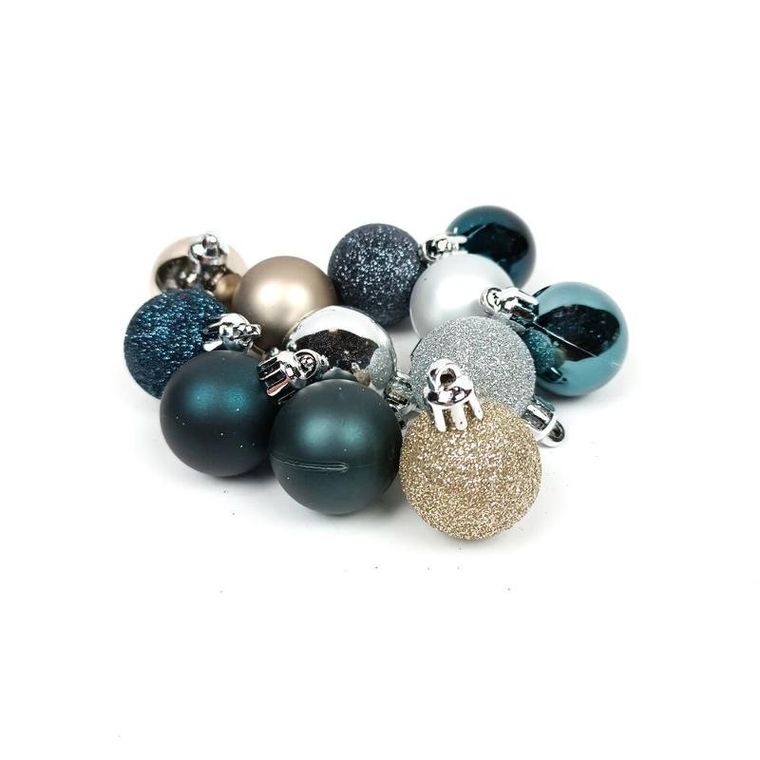 Atmosphera, zestaw ozdób świątecznych w różnych kolorach, 44 elementy