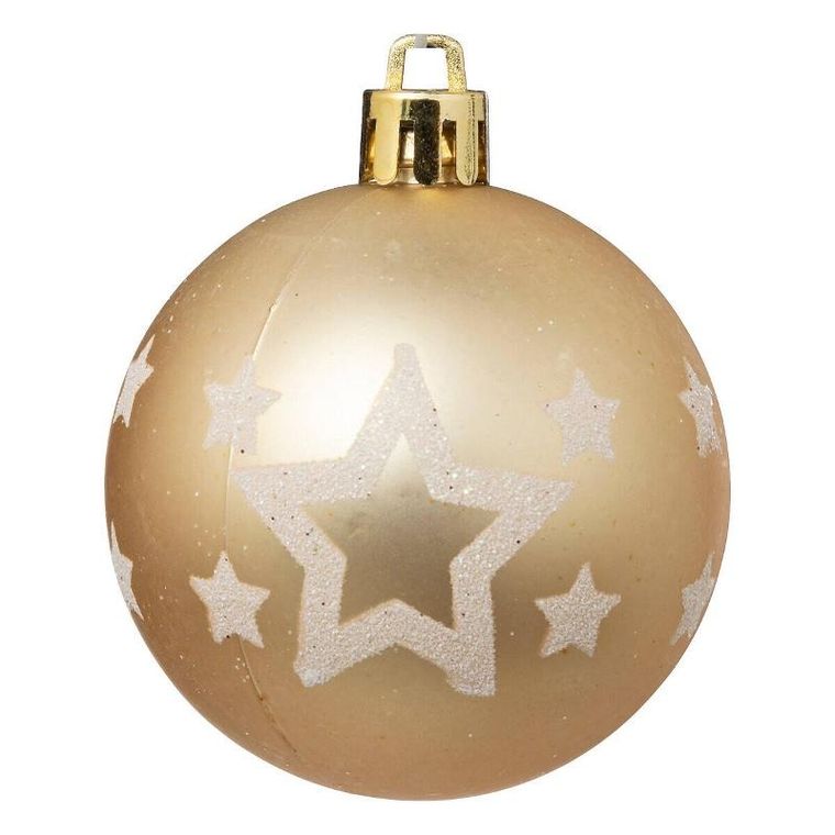 Atmosphera, zestaw złotych bombek różne wzory, 6 cm