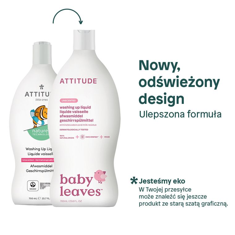 Attitude, płyn do mycia butelek i akcesoriów dziecięcych, bezzapachowy, 700 ml
