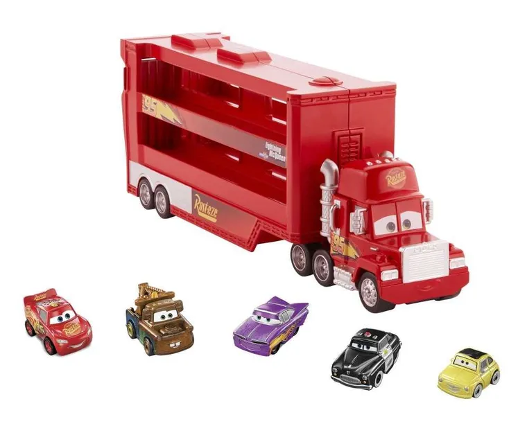 Auta, Mikroauta, Maniek Transportowa ciężarówka + 5 autek, zestaw do zabawy