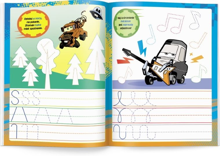 Auta. Rysujemy szlaczki