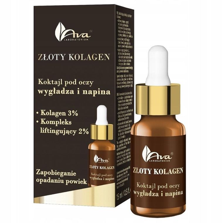Ava Laboratorium, Złoty Kolagen, koktajl pod oczy, 15 ml