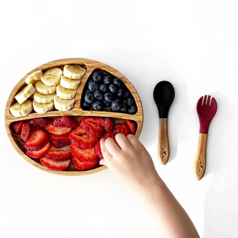 Avanchy, Baby, zestaw bambusowych widelców, 6m+, Blue, 5 szt.