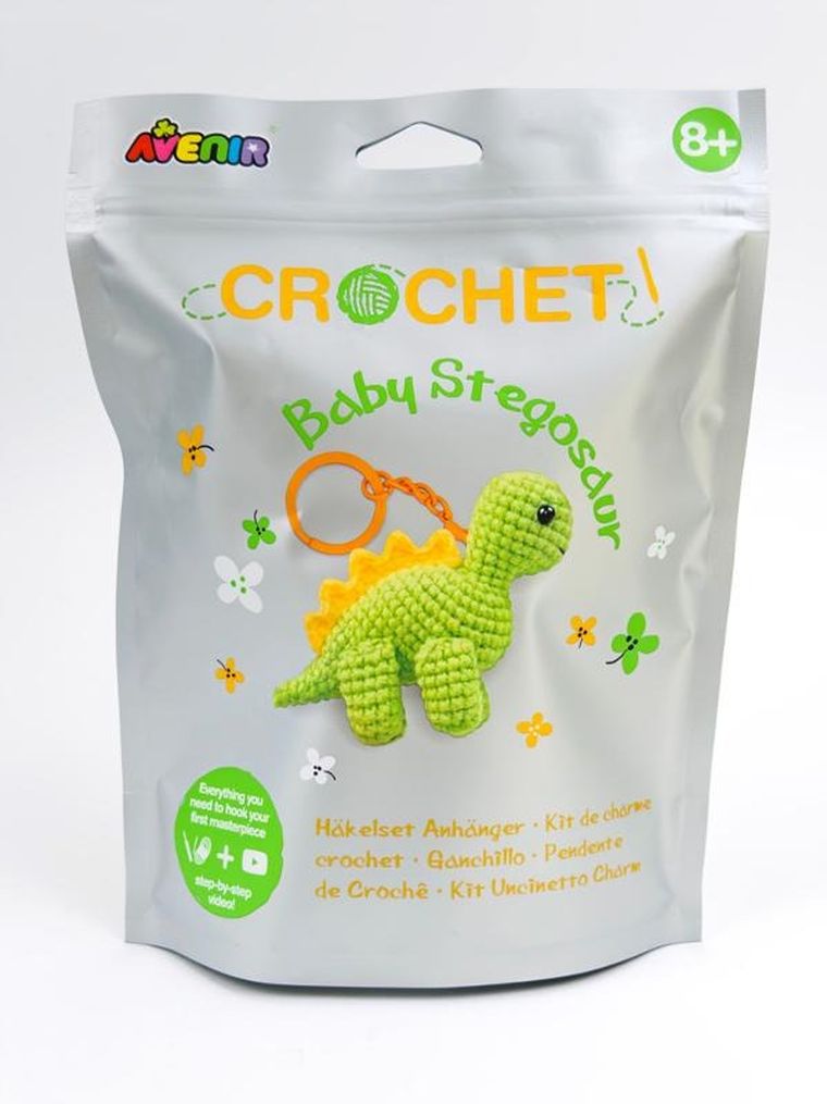 Avenir, Mały stegozaur, stwórz własny breloczek szydełkowy, zestaw kreatywny