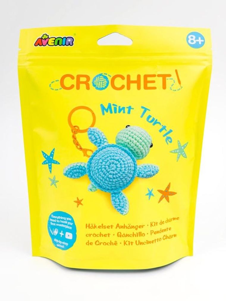 Avenir, Miętowy żółw, stwórz własny breloczek szydełkowy, zestaw kreatywny
