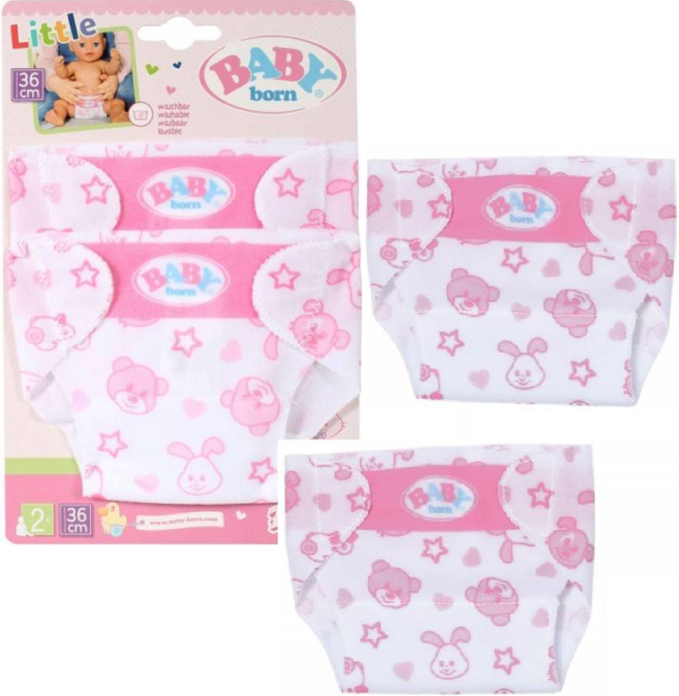 Baby Born, pieluszki, biało-różowe, 2 szt.