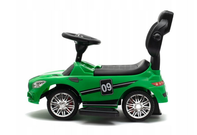 Baby Mix, jeździk z dźwiękiem i rączką, Racer, zielony
