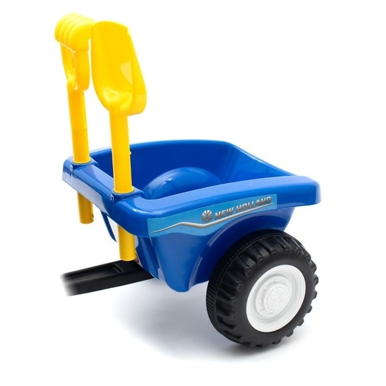Baby Mix, New Holland, jeździk, traktor z przyczepą, żółty