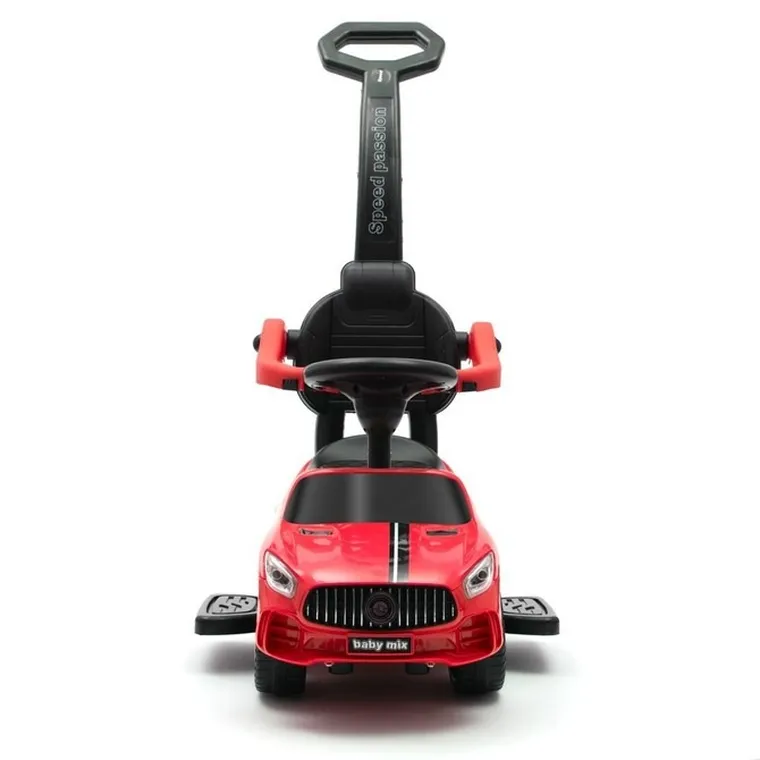 Baby Mix, Racer, jeździk z dźwiękiem i rączką, czerwony