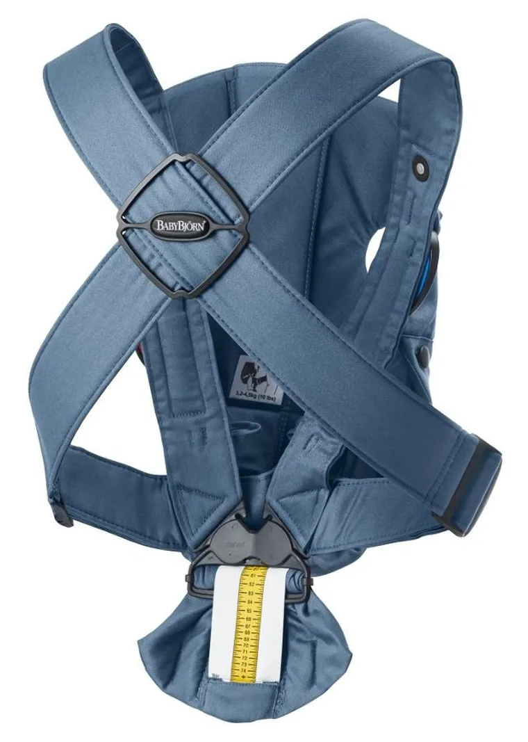 BabyBjörn, Mini woven, nosidełko, Vintage Indigo, niebieski