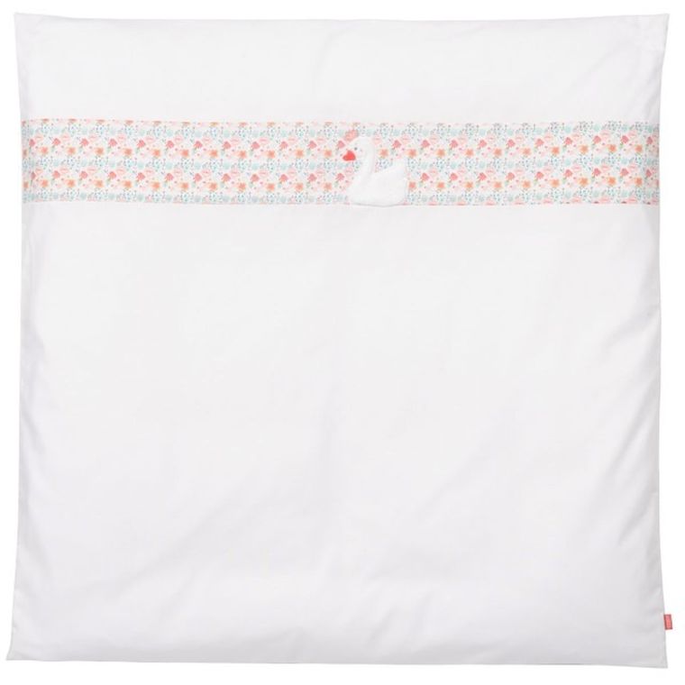 BabyFehn, Jezioro Łabędzie, 2-częściowy komplet pościeli ozdobnej, Łabędź, 80-80 cm