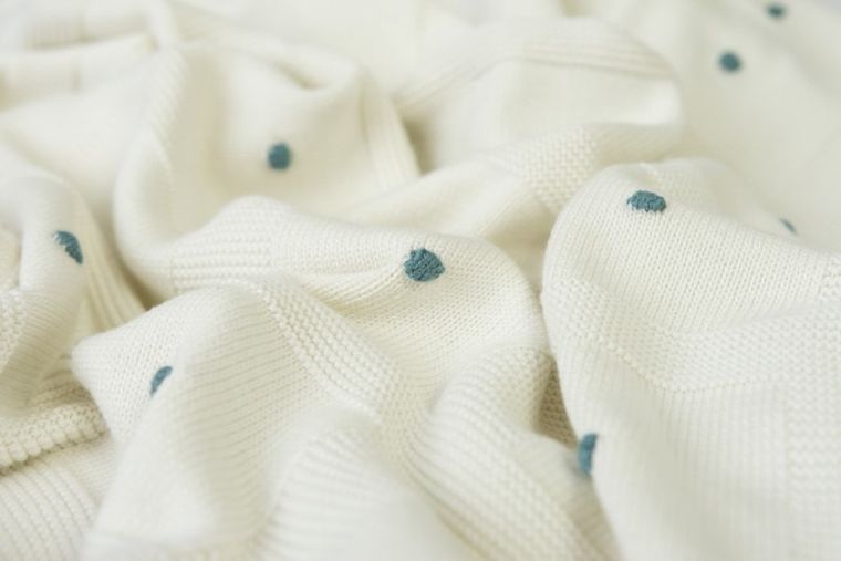 BabyMatex, Accent, koc bambusowy, biały, 80-100 cm