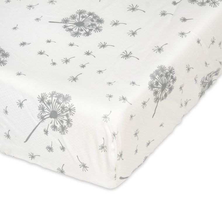 BabyMatex, Dmuchawce, prześcieradło z gumą, szare, 70-140 cm