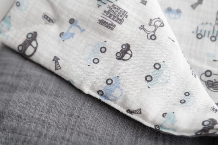 BabyMatex, kocyk muślinowy, samochody, 75-100 cm