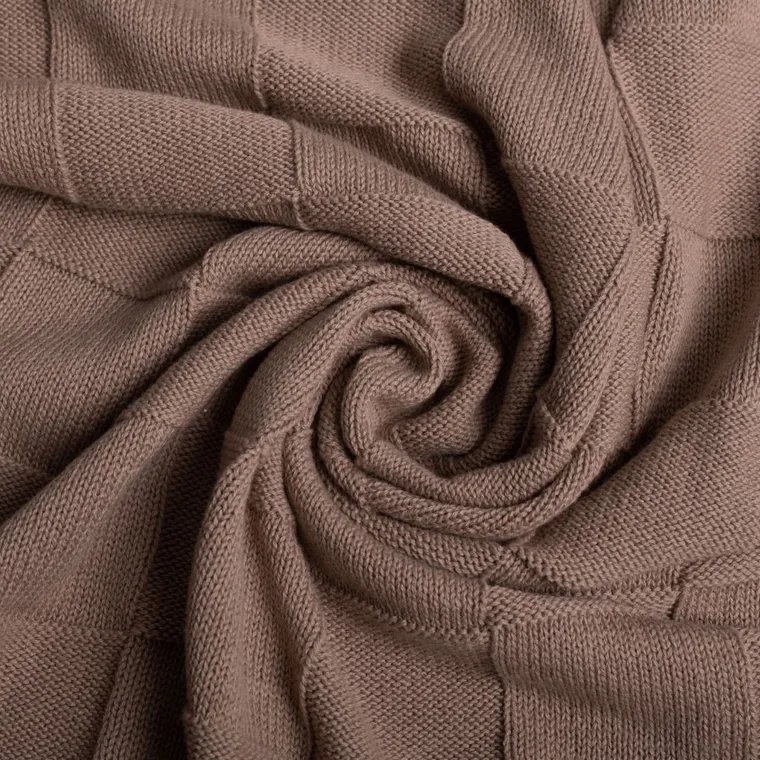 Babymatex, Kwadraty, kocyk bawełniany, brązowy, 80-100 cm