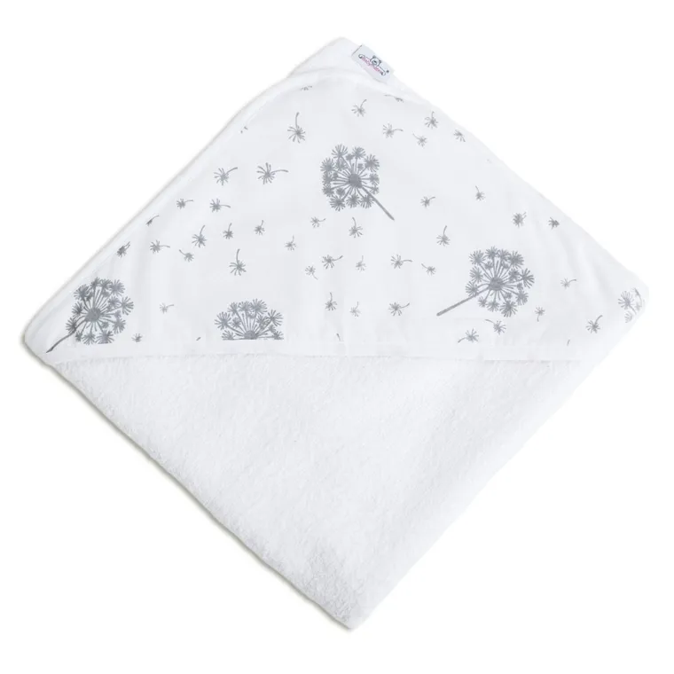 Babymatex, Maxi, niemowlęce okrycie kąpielowe frotte, biały, 100-100 cm