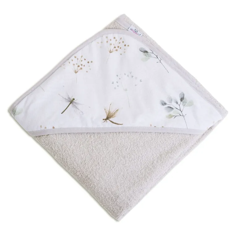 Babymatex, Maxi, niemowlęce okrycie kąpielowe frotte, szare, 100-100 cm