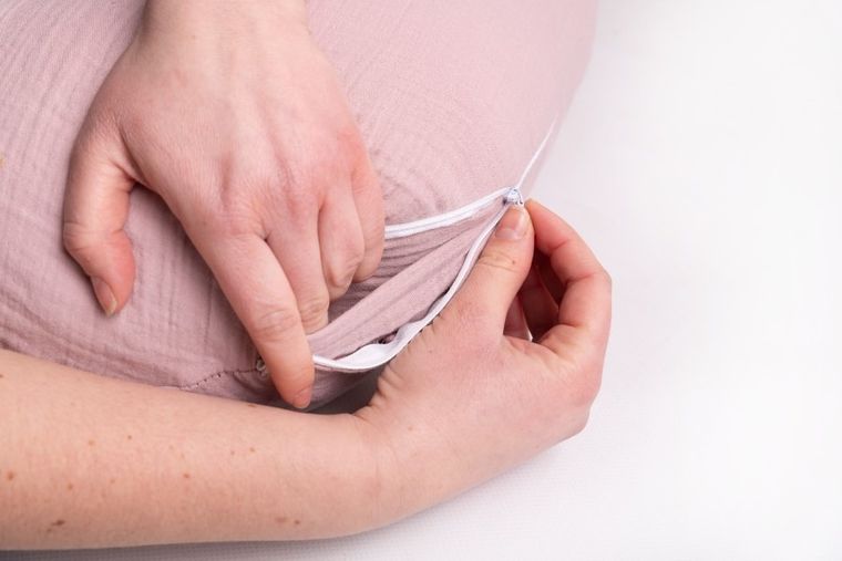 BabyMatex, poduszka do karmienia pozycjonująca, MiniRelax, różowa, 150 cm