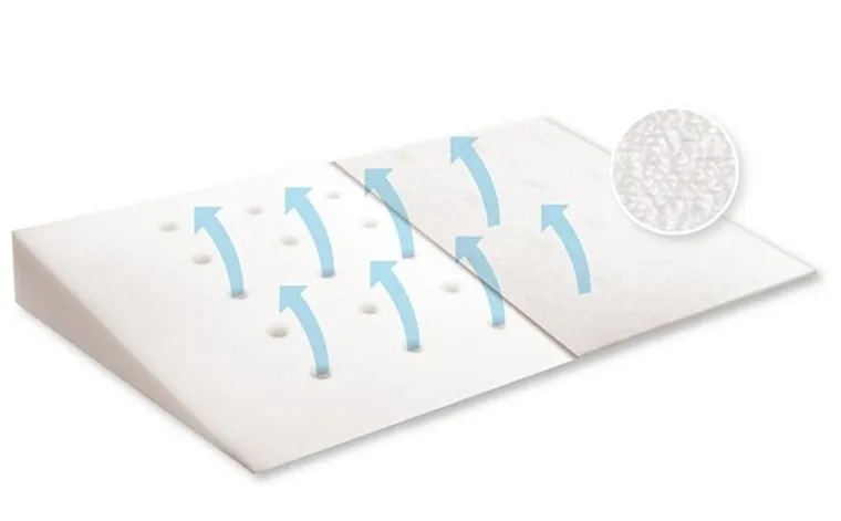 BabyMatex, poduszka frotte dla niemowląt klin, biała, 40-36 cm