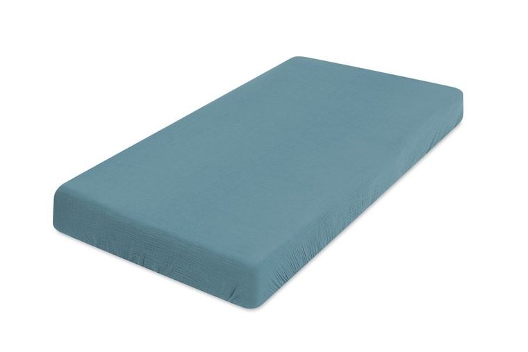 BabyMatex, prześcieradło muślinowe z gumą, morskie, 60-120 cm