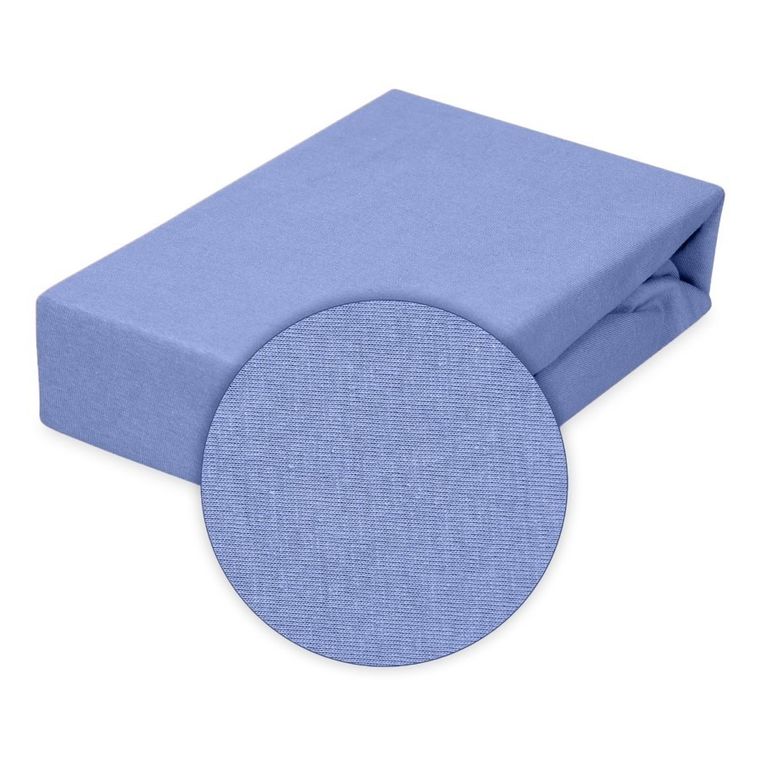 BabyMatex, prześcieradło z gumką, jersey, niebieskie, 60-120 cm