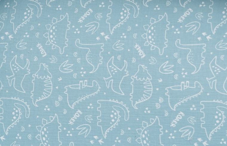 BabyMatex, prześcieradło z gumką, muślin, dinozaury, 60-120 cm