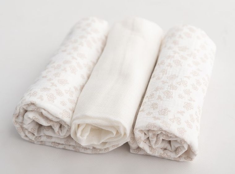 BabyMatex, Róże, Muslin, pielucha tetrowa, 70-80 cm, 3 szt.