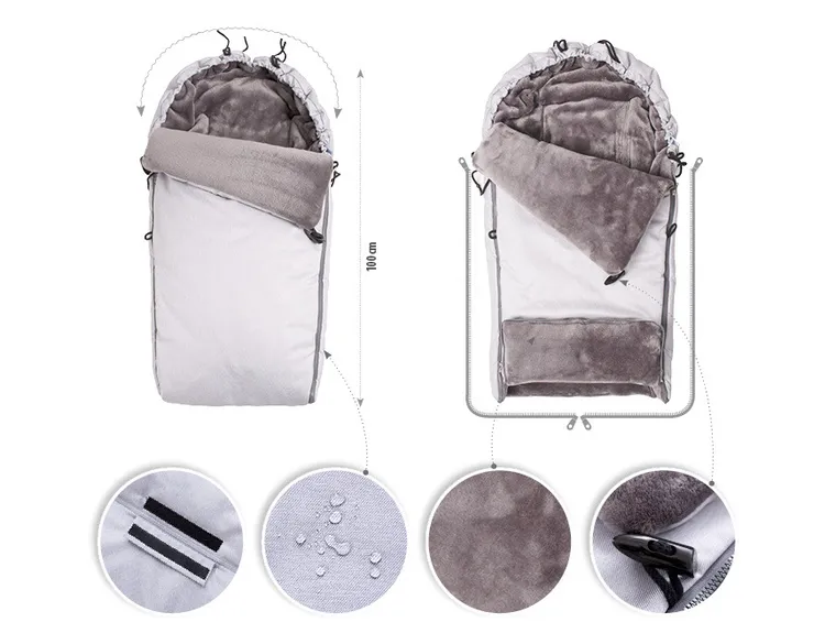 BabyMatex, śpiworek, Cocoon, szary, 100 cm