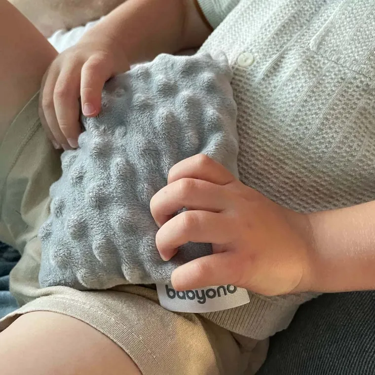 BabyOno, Cherry, termofor z pestkami wiśni, minky, szary