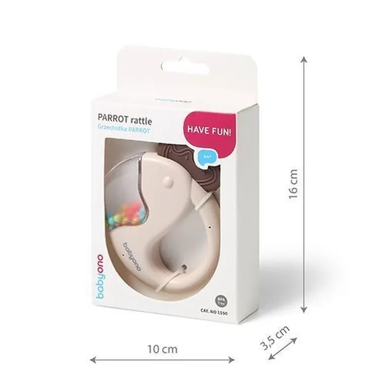 BabyOno, grzechotka, parrot