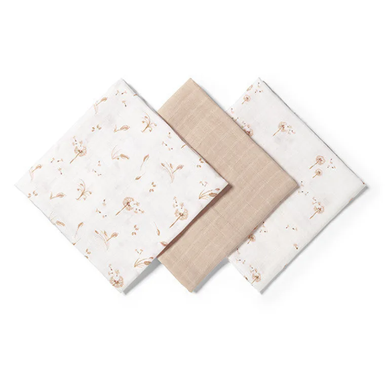 BabyOno, Natural Bamboo, naturalne pieluszki z włókien bambusa, beżowy, 70-70 cm, 3 szt.