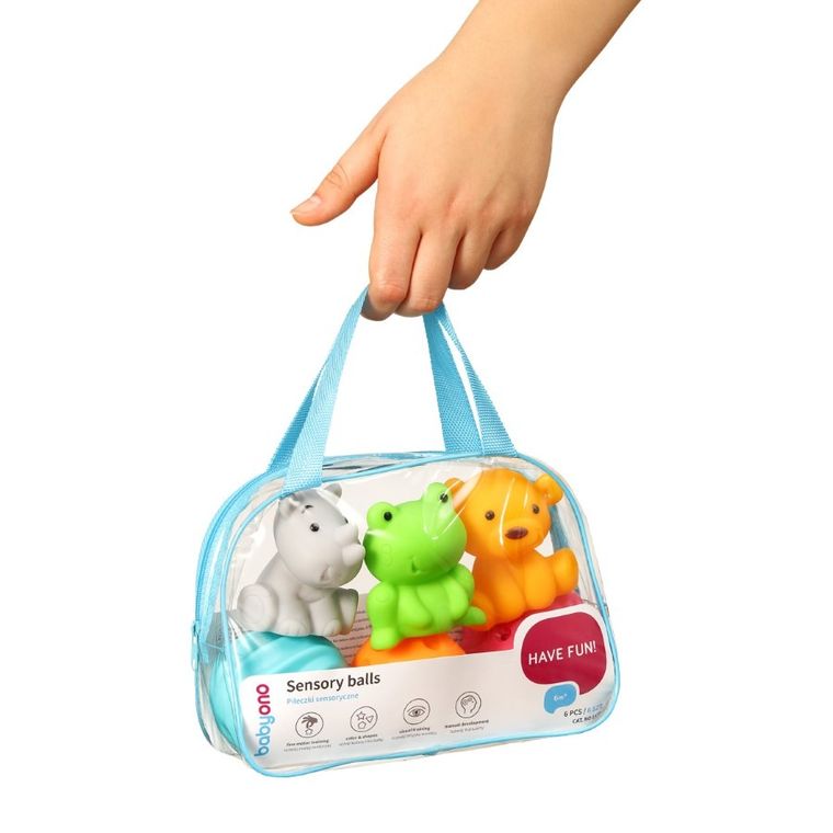 BabyOno, piłeczki sensoryczne, 6 szt.