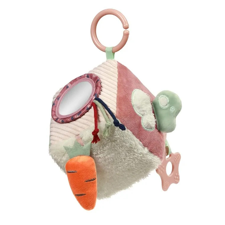 BabyOno, Rabbit Karo, kostka sensoryczna, miękka zawieszka