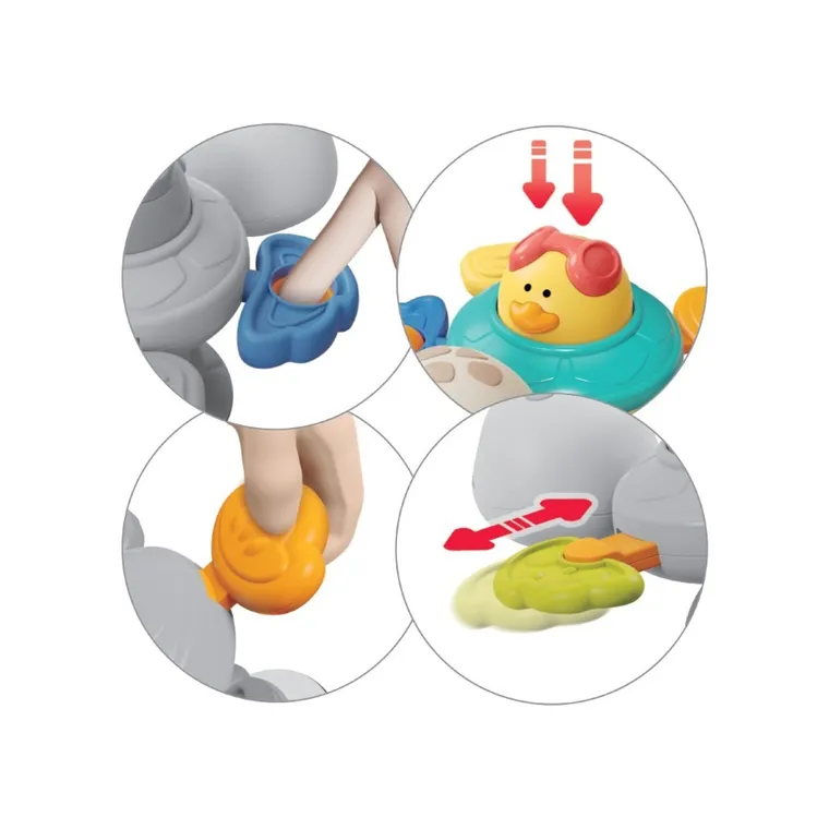 BabyOno, Turtle, zabawka sensoryczna z przyssawką