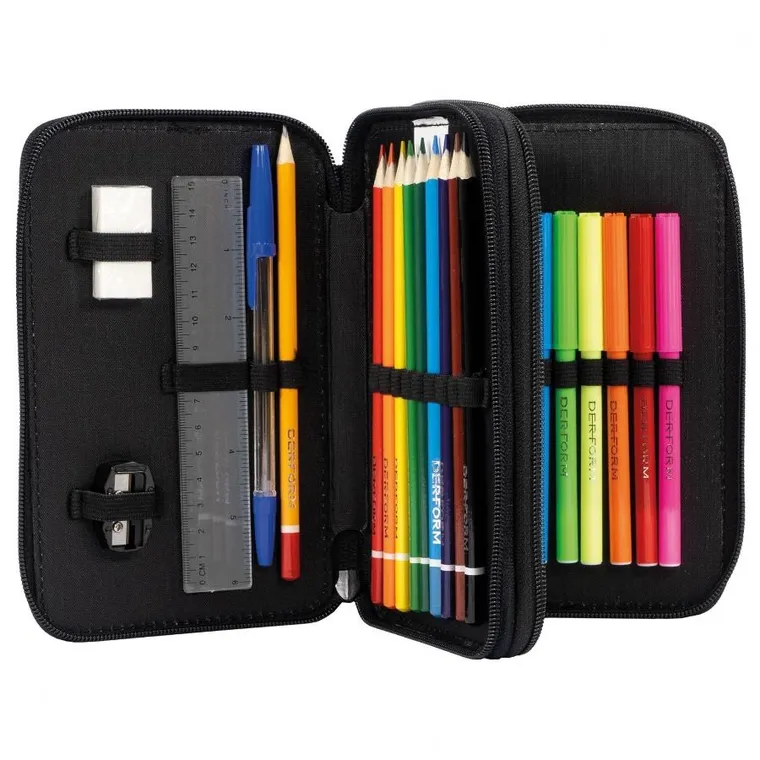 BackUp, piórnik rozkładany, podwójny, z wyposażeniem, Blaze