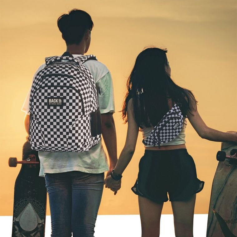 BackUp, plecak szkolny, 3-komorowy, Szachownica