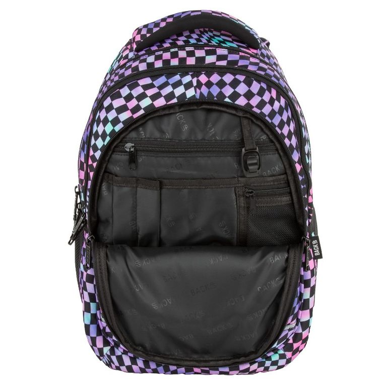 BackUp, plecak szkolny, 4-komorowy, Szachownica Crazy