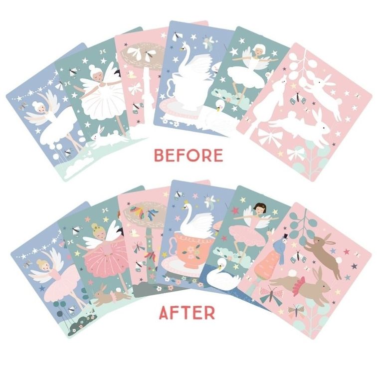 Baletnice. Kolorowanka wodna z pisakiem i podpórką. 6 kart