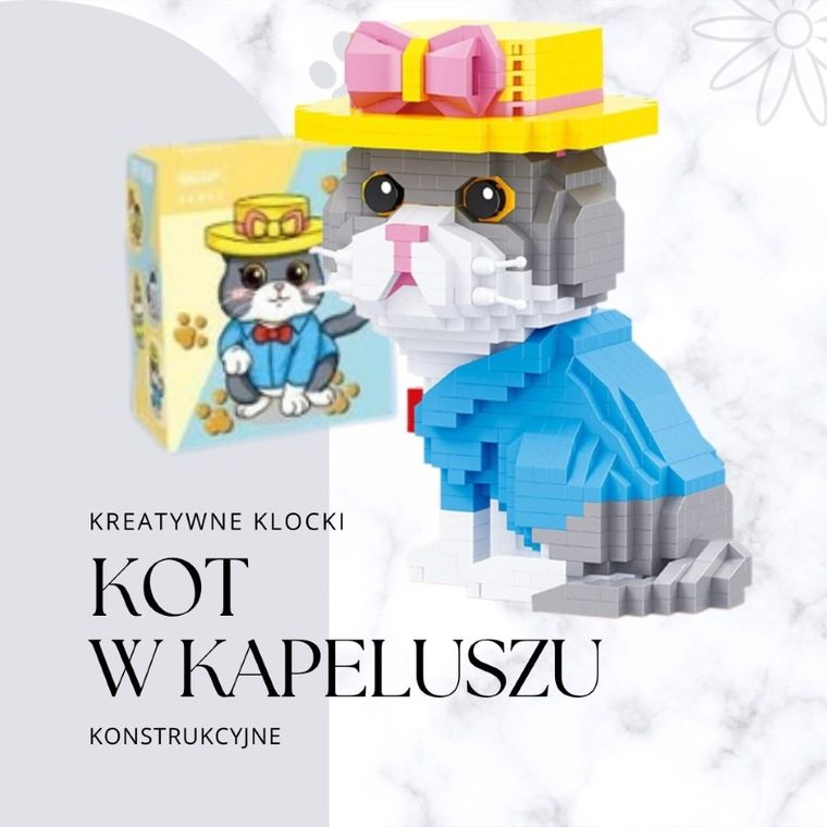 Balody, Kot w kapeluszu, klocki konstrukcyjne, 832 elementy