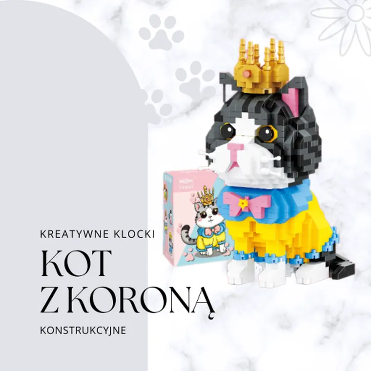 Balody, Kot z koroną, klocki konstrukcyjne, 875 elementów