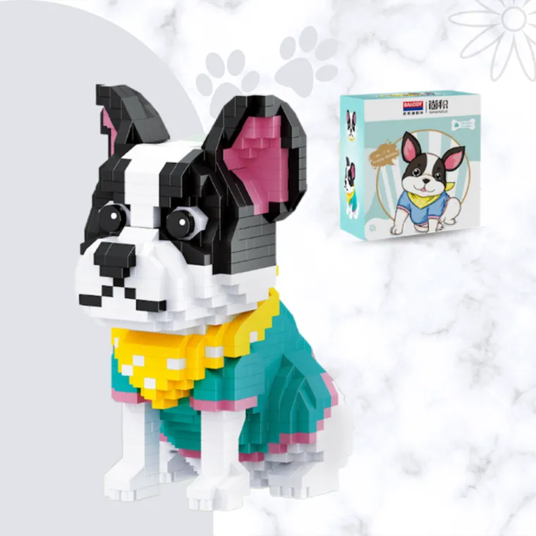 Balody, Pies French Bulldog, klocki konstrukcyjne, 917 elementów
