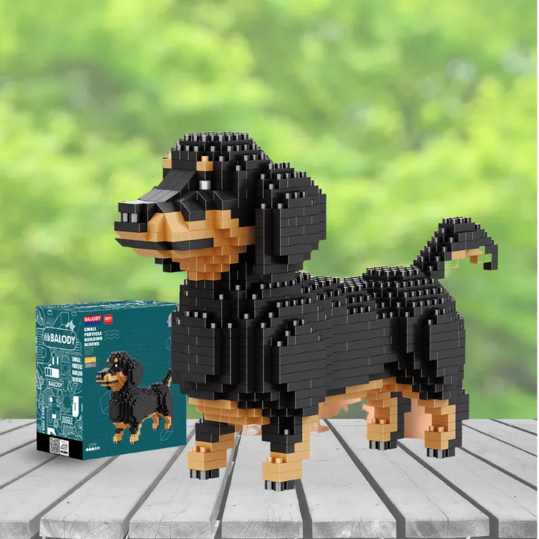 Balody, Pies Jamnik mały, klocki konstrukcyjne, 836 elementów