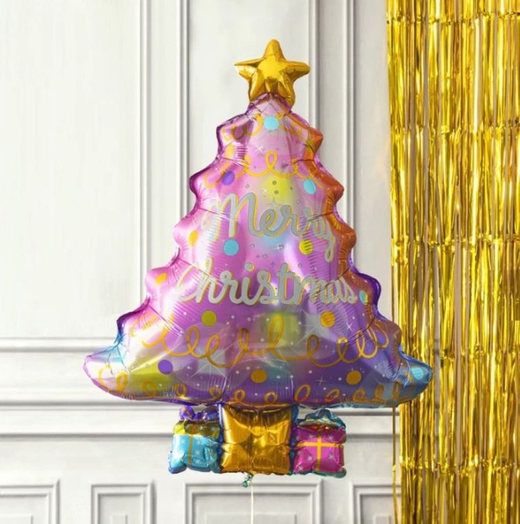 Balon foliowy, choinka, 58-83 cm