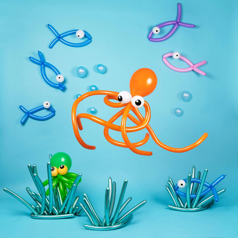 Balony rurki do modelowania, mix kolorów, 10 szt.