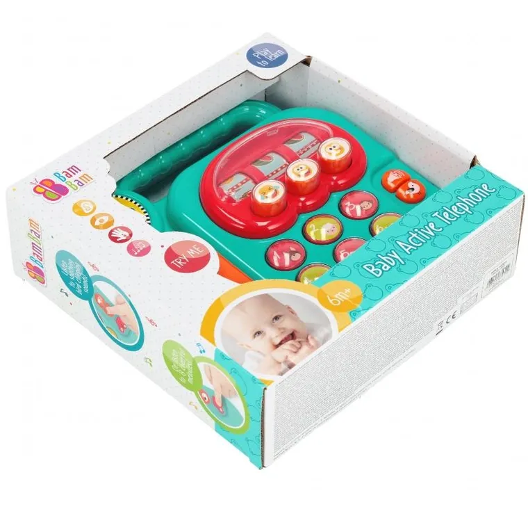Bam Bam, muzyczny telefonik stacjonarny, zabawka interkatywna