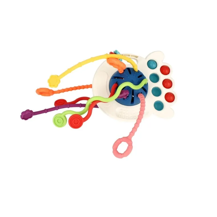 Bam Bam, ośmiornica, zabawka sensoryczna, gryzak, 4w1